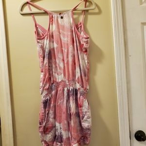 Prana pink paint splatter romper